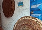 Essaouira.  Table tops and doorway.