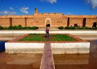 Marrakech:  Badii Palace and Gardens. Note storks nesting on top of walls.